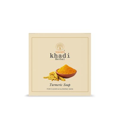 Vagad's Khadi: Turmeric Soap - 100gm (Pack of 3)