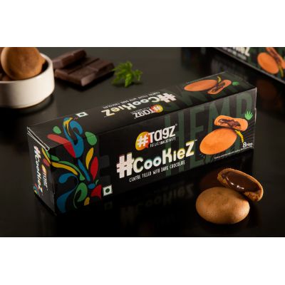 TagZ Foods: Hash CookieZ - Filled with Dark Chocolate (Pack of 6 with 8 Cookiez in Each Pack)