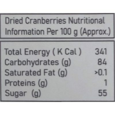 Ambrosia: Dried Cranberry- 250gm