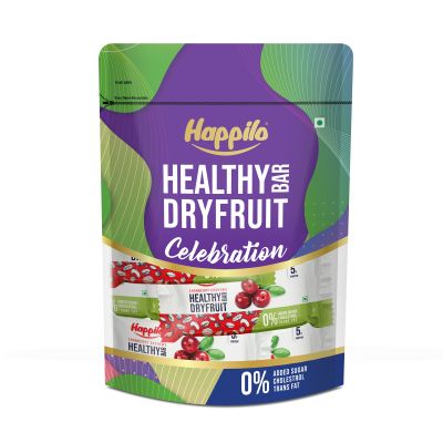 Happilo: Celebration Cranberry Cashews Healthy Dry Fruit Bar (35gx6)