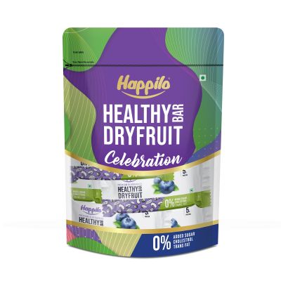 Happilo: Celebrations Premium Blueberries Healthy Dry Fruit Bar (35gx6)