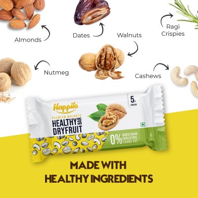 Happilo: Celebrations Premium Walnuts Healthy Dry Fruit Bar (35gx6)