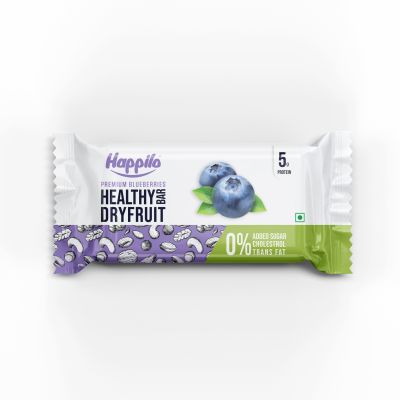Happilo: Celebrations Premium Blueberries Healthy Dry Fruit Bar (35gx6)