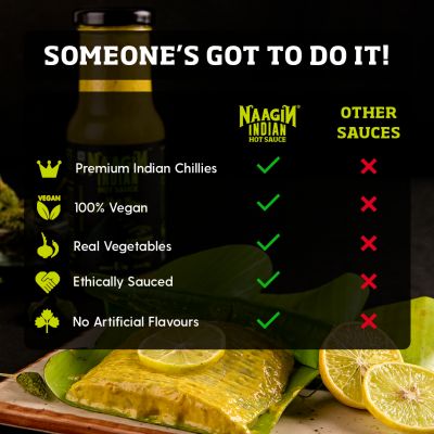 NAAGIN: Indian Hot Chilli Medium Spicy Sauce - Kantha Bomb - 230gm