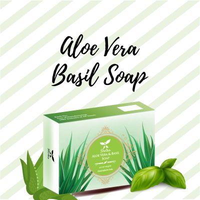 Shrida Naturals: Aloe Vera & basil Soap - 125gm