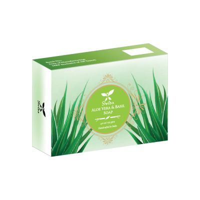 Shrida Naturals: Aloe Vera & basil Soap - 125gm