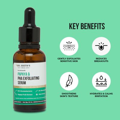 Dr. Sheth's: Papaya & PHA Exfoliating Serum - 30ml