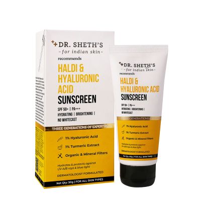 Dr. Sheth's: Haldi & Hyaluronic Acid Hybrid Sunscreen - 50gm