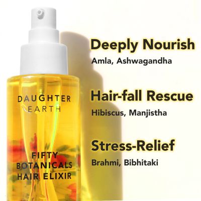 Daughter Earth: Fifty Botanicals Hair Elixir - 100ml