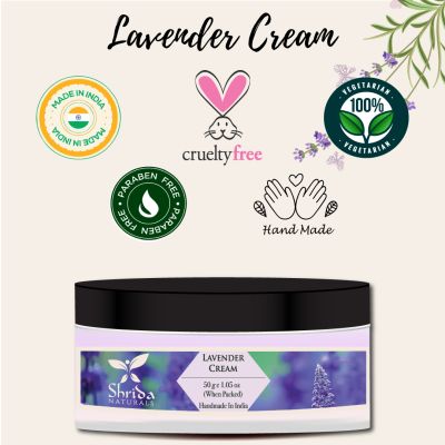 Shrida Naturals: Lavender Essential Oil Cream - 50gm