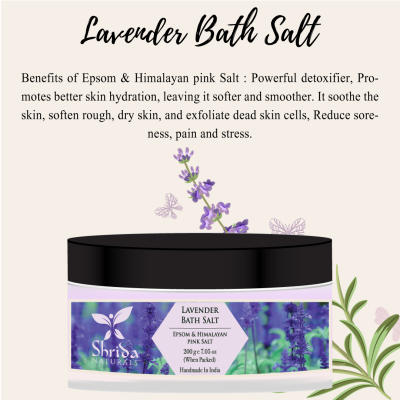 Shrida Naturals: Lavender Bath Salt - 200gm