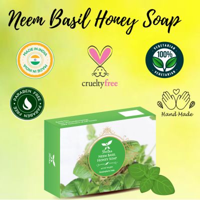 Shrida Naturals: Neem Basil Honey Soap - 125gm