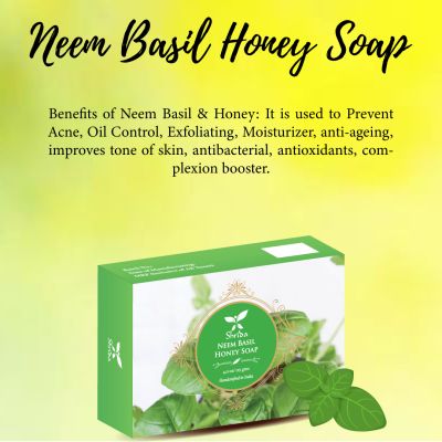Shrida Naturals: Neem Basil Honey Soap - 125gm