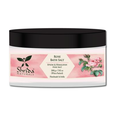Shrida Naturals: Rose Bath Salt - 200gm