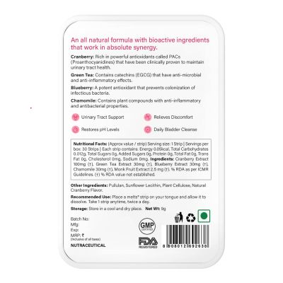 Wellbeing Nutrition: Melts UTI Relief - 30 oral strips