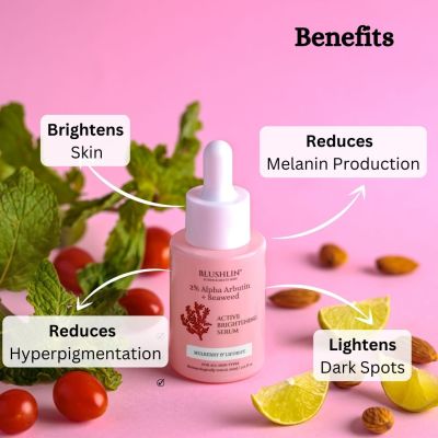 Blushlin: 2% Alpha Arbutin + Seaweed - Active Brightening Serum - 30ml