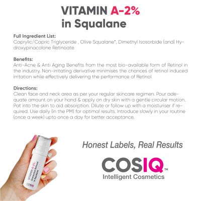 COSIQ: Vitamin A-2% Granactive Retinoid in Squalane - 30 ml