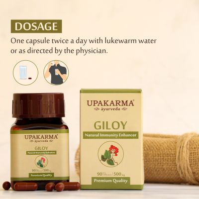 UPAKARMA: Ayurveda Pure and Premium Giloy Extract 500 mg - 90 Veggie Capsules