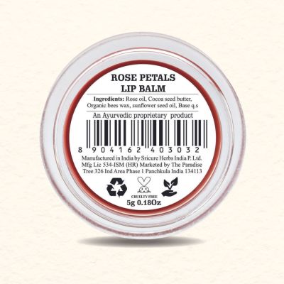 The Paradise Tree: Rose petals Lip Balm - 5gm
