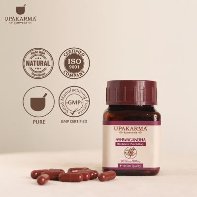 UPAKARMA: Ayurveda Ashwagandha Pure Extract 500 mg - 90 Veggie Capsules