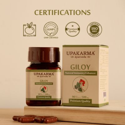 UPAKARMA: Ayurveda Pure and Premium Giloy Extract 500 mg - 90 Veggie Capsules