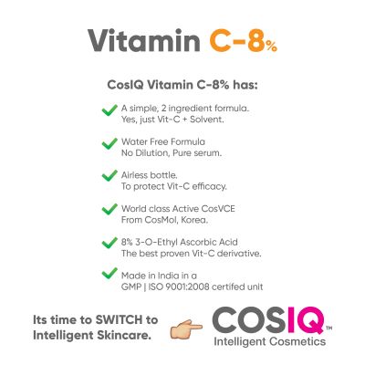 COSIQ: Vitamin C-8% Face Serum - 30ml