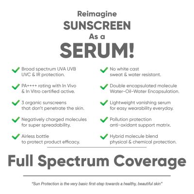 COSIQ: Daily Use Sunscreen Serum SPF 30 PA++++ Broad Spectrum - 100ml