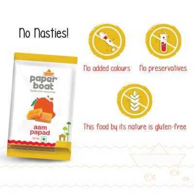 Paper Boat: Aam Papad Family Pack Fruit Bar - Pack of 3 - 90gm Each