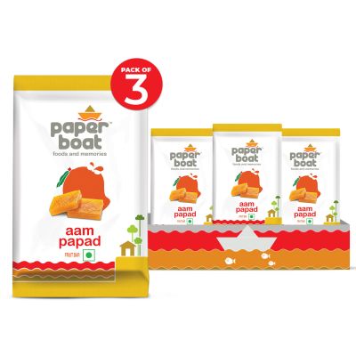 Paper Boat: Aam Papad Family Pack Fruit Bar - Pack of 3 - 90gm Each