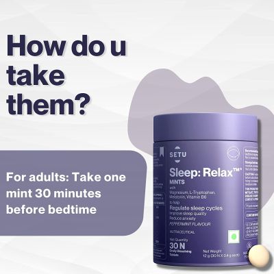SETU: Sleep - Relax Mints - Peppermint Flavour- 30 Mints