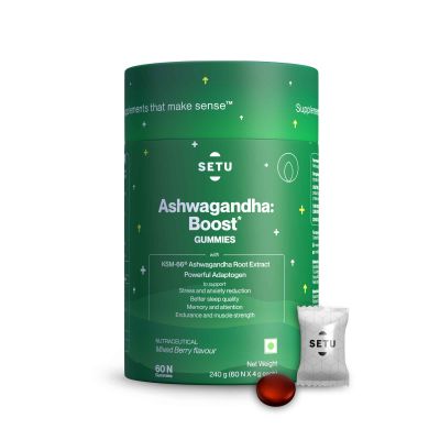 SETU: Ashwagandha : Boost Gummies with KSM-66 - 60 Gummies