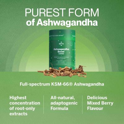 SETU: Ashwagandha : Boost Gummies with KSM-66 - 60 Gummies