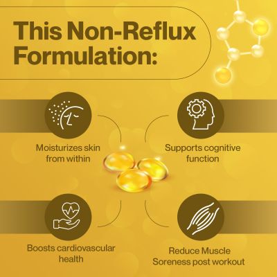 SETU: Deep Sea Omega-3 Fish Oil 60 Softgel Capsules (Pack of 1) | Ultra-Pure Marine Sourced 1000 mg | 180mg EPA 120mg DHA | For Brain, Heart and Joint Health