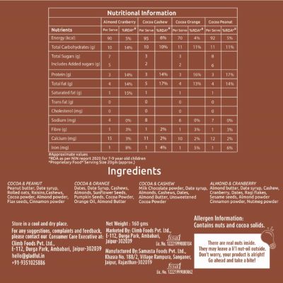Gladful: Date Nut Squares - Assorted - Pack of 8 (20gm each)