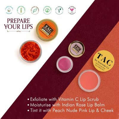 TAC - The Ayurveda Co.: Peach Lip & Cheek Tint - 10gm