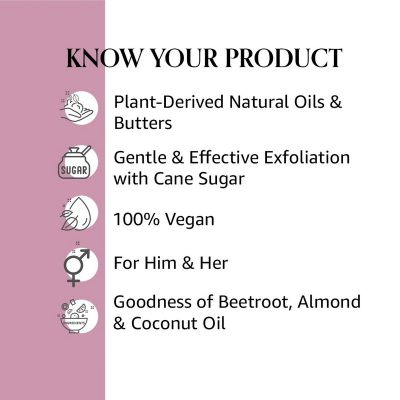 TAC - The Ayurveda Co.: Beetroot Lip Scrub - 20gm