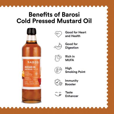 BAROSI: Cold Pressed Mustard Oil - 750ml