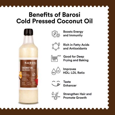 BAROSI: Cold Pressed Coconut Oil - 750ml
