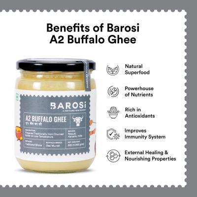 BAROSI: A2 Buffalo Ghee - 500ml