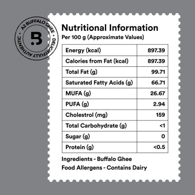 BAROSI: A2 Buffalo Ghee - 500ml