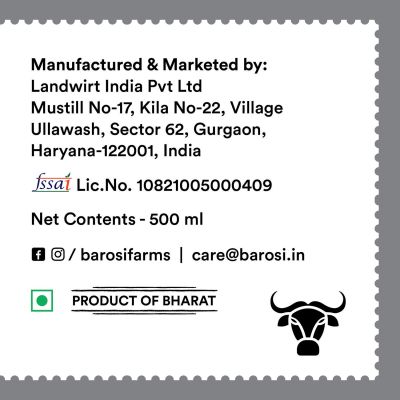 BAROSI: A2 Buffalo Ghee - 500ml