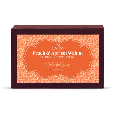 Matra: Peach, Apricot & Walnut Scrub Soap - 125gm
