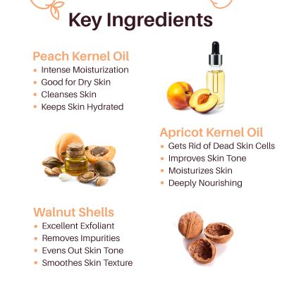 Matra: Peach, Apricot & Walnut Scrub Soap - 125gm