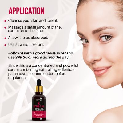 Matra: Retinol 2.5%, Vitamin C, E & Hyaluronic Acid Serum - 15ml