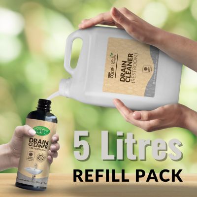 EKAM ECO: Zerodor Care Drain Blockage Liquid Cleaner for Restroom - 5Ltr