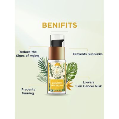 Luxuriate: Vitamin C Sunscreen SPF 45 PA+++ For Unisex - 30ml