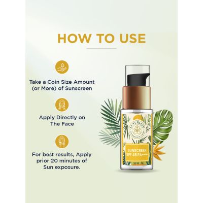 Luxuriate: Vitamin C Sunscreen SPF 45 PA+++ For Unisex - 30ml