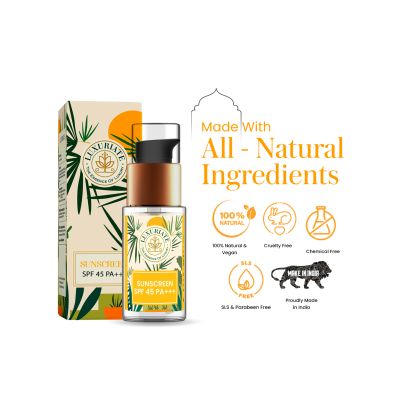 Luxuriate: Vitamin C Sunscreen SPF 45 PA+++ For Unisex - 30ml