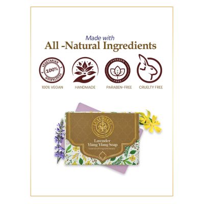 Luxuriate: Lavender Ylang Ylang Essense of Fragrant Beauty Soap Bar for Men and Women- 125 ml