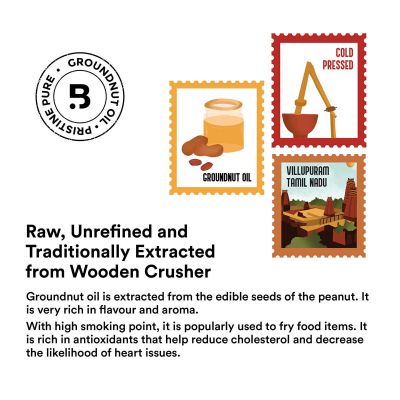 BAROSI: Cold Pressed Groundnut Oil - 750ml